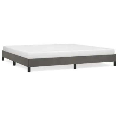 vidaXL Posteljni okvir brez vzmetnice temno siv 200x200 cm žamet