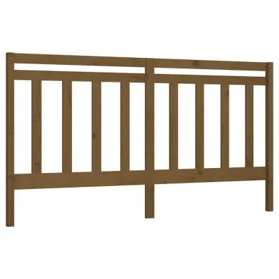 vidaXL Posteljno vzglavje medeno rjavo 206x4x100 cm trdna borovina