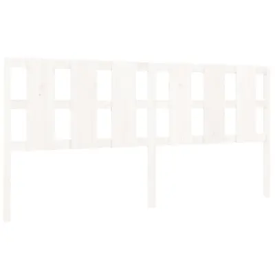 vidaXL Posteljno vzglavje belo 205,5x4x100 cm trdna borovina