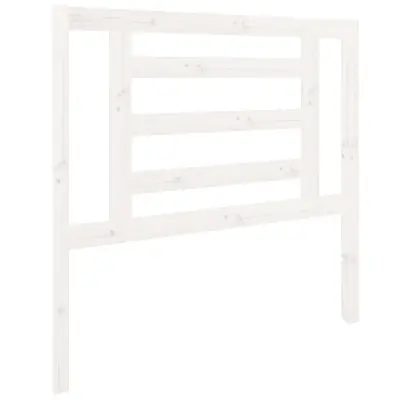 vidaXL Posteljno vzglavje belo 96x4x100 cm trdna borovina