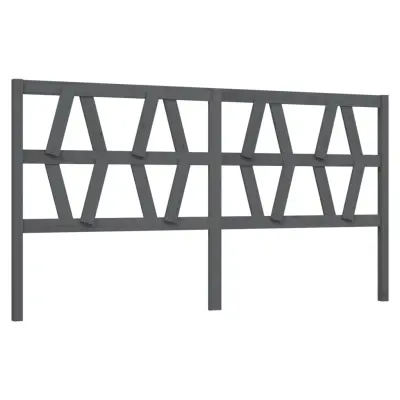 vidaXL Posteljno vzglavje sivo 206x4x100 cm trdna borovina