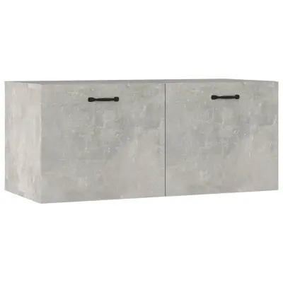 vidaXL Stenska omarica betonsko siva 80x36,5x35 cm inženirski les