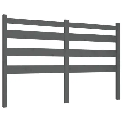 vidaXL Posteljno vzglavje sivo 166x4x100 cm trdna borovina