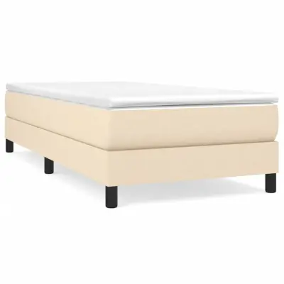 vidaXL posteljni okvir brez vzmetnice Cream 80x200 cm Tkanina