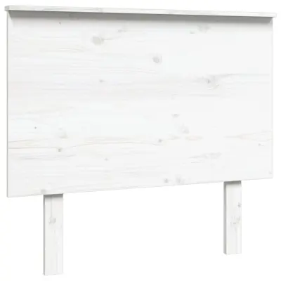 vidaXL Posteljno vzglavje belo 94x6x82,5 cm trdna borovina