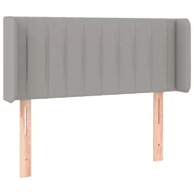vidaXL Vzglavje z ušesi svetlo sivo 103x16x78/88 cm blago
