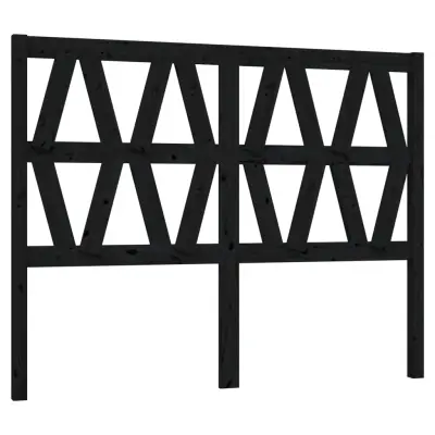 vidaXL Posteljno vzglavje črno 166x4x100 cm trdna borovina