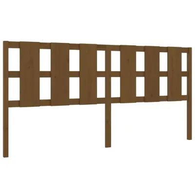 vidaXL Posteljno vzglavje medeno rjavo 205,5x4x100 cm trdna borovina
