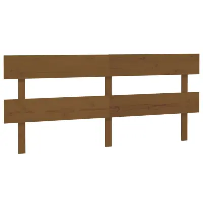 vidaXL Posteljno vzglavje medeno rjavo 204x3x81 cm trdna borovina