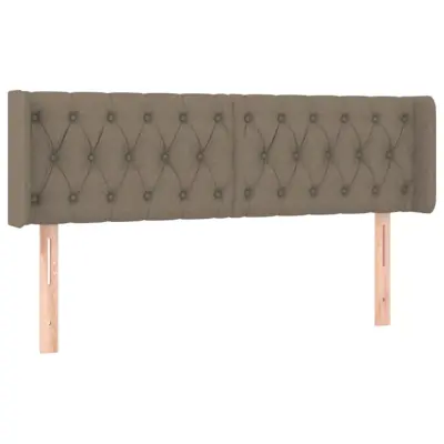 vidaXL Vzglavje z ušesi taupe 147x16x78/88 cm blago
