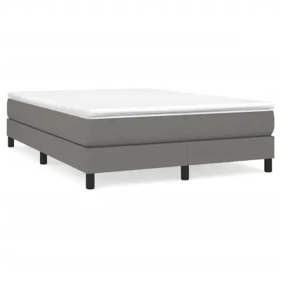vidaXL Posteljni okvir brez vzmetnice temno siv 140x190 cm blago