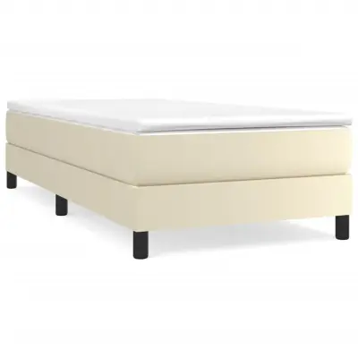 vidaXL Posteljni okvir krem 80x200 cm umetno usnje
