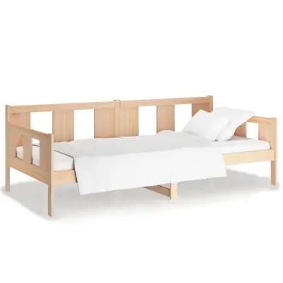 vidaXL Dnevna postelja 90x190 cm trdna borovina