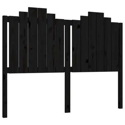 vidaXL Posteljno vzglavje črno 146x4x110 cm trdna borovina