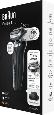 BRAUN Brivnik 7 71-N1200s črna/siva