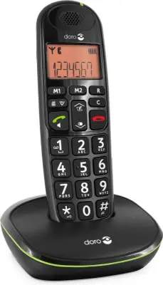 doro DECT-telefon doroPhoneEasy100w črn