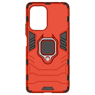 Xiaomi Poco F5 Hybrid Ring Case, zbirka prstanov - rdeca