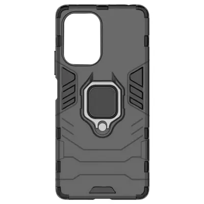 Xiaomi Poco F5 Hybrid Ring Case, zbirka prstanov - crna