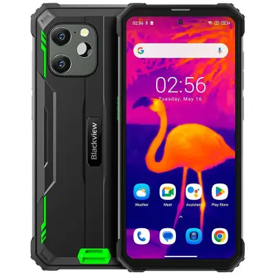 BLACKVIEW BV8900 8GB+256GB z vgrajeno termalno kamero, zelen pametni robustni telefon