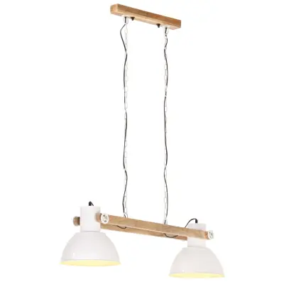 vidaXL Industrijska viseča svetilka 25 W bela 109 cm E27