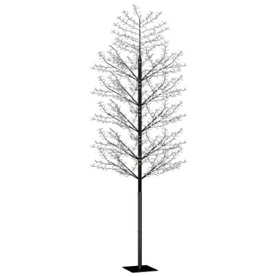 vidaXL Božično drevesce 2000 LED lučk modri češnjevi cvetovi 500 cm