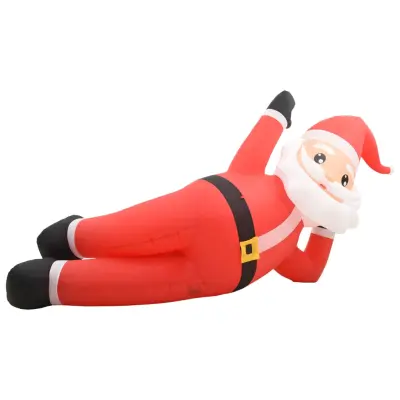 vidaXL Napihljiv Božiček LED IP44 rdeč 360 cm XXL