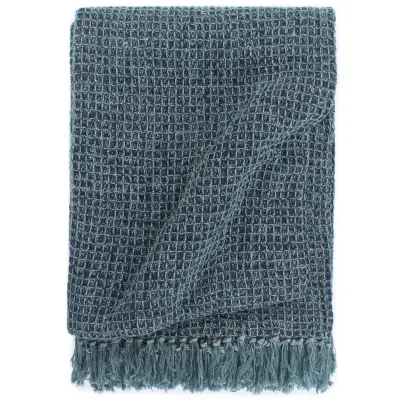 vidaXL Odeja iz bombaža 125x150 cm indigo modra