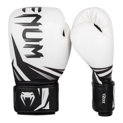 Venum Challenger 3.0 Boxing Gloves, White/Black - 16 oz