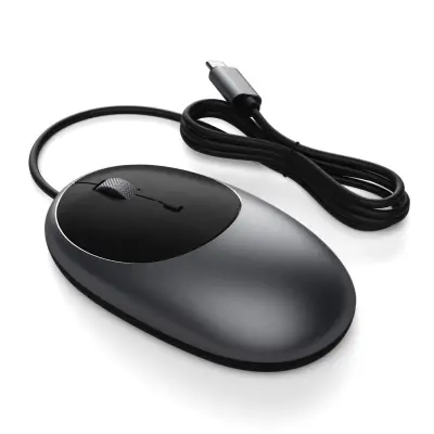 Satechi C1 USB-C Wired Mouse - vesoljsko siva miška