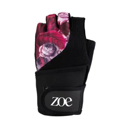 Zoe Floral Fitness Gloves, Purple Jungle - M