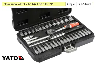 Gola set YATO YT-14471 38 kosov 1/4''