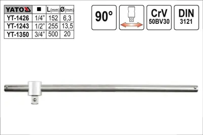 YATO Vzvod v obliki bloka -T- 3/4'' dolžine 500mm