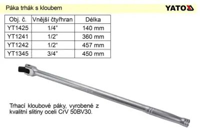 YATO Blok vzvod s spojem 3/4'' dolžine 450mm