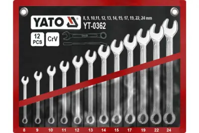 YATO Komplet ključev 12 kosov 8-24 mm CrV Yato