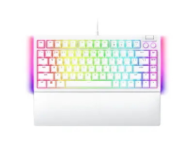 Tipkovnica Razer BlackWidow V4 75%, bela, US SLO g.