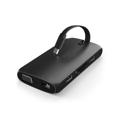 Satechi USB-C On-the-go Multiport adapter – črna