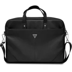 Guess Saffiano Triangle Logo Black torba za prenosnike do 16&quot;