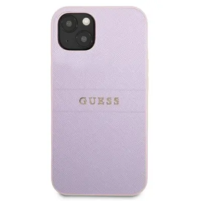 Guess zaščitni ovitek Saffiano Stripe Purple, Iphone 13