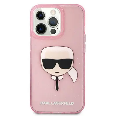 Karl Lagerfeld zaščitni ovitek Glitter Pink, Iphone 13 Pro Max