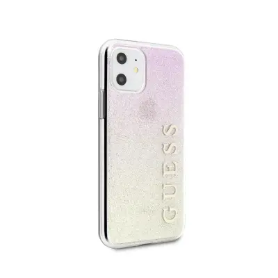 Ovitek GUESS GUHCN65PCUGLGPI Iphone 11 PRO MAX, srebrn-roza