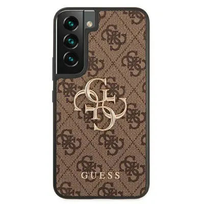 Guess zaščitni ovitek Big Metal Logo Brown Hard Case, Samsung Galaxy S22