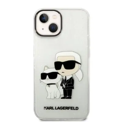Karl Lagerfeld zaščitni ovitek Glitter Karl&amp;Choupette, iPhone 14 Plus