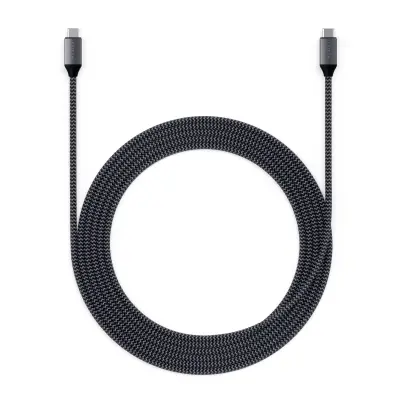 Satechi Pleteni polnilni kabel USB-C to USB-C 100 W – siv