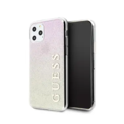 Ovitek GUESS GUHCN58PCUGLGPI, IPHONE 11 PRO, srebrn-roza