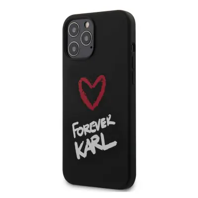 Ovitek KARL LAGERFELD KLHCP12LSILKRBK, Iphone 12 MAX PRO, črn