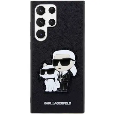 Karl Lagerfeld zaščitni ovitek Saffiano Karl & Choupette Black, Samsung Galaxy S23 Ultra