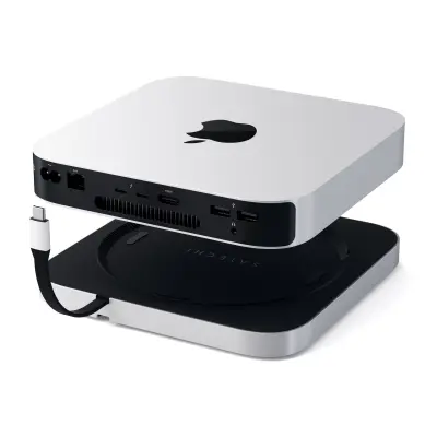 Satechi Aluminium Type-C Stand and Hub for Mac Mini - srebrna