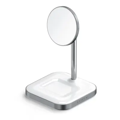 Satechi Aluminium 2-in-1 Magnetic Wireless Charging stand - bela
