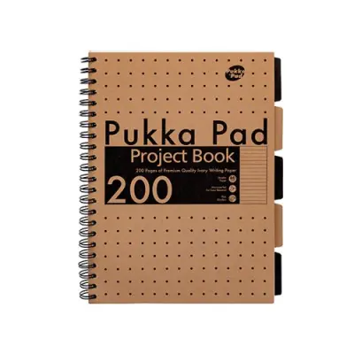 Blok Pukka Pad špirala indeks A4+ 225 x 297mm 200 strani/80gr.črte natur 9566-KRA