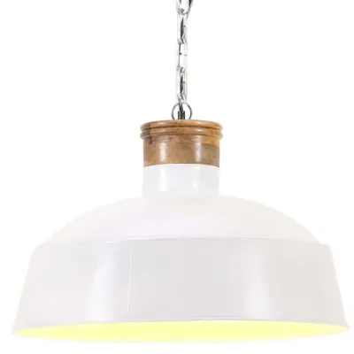 vidaXL Industrijska viseča svetilka 58 cm bela E27